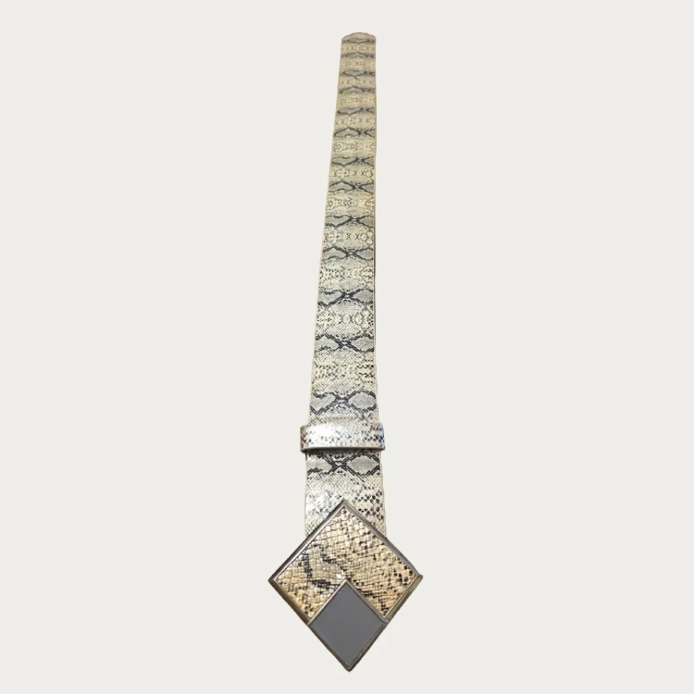 Vintage Vegan Maximalist Statement Piece Snakeskin Print Belt 27
